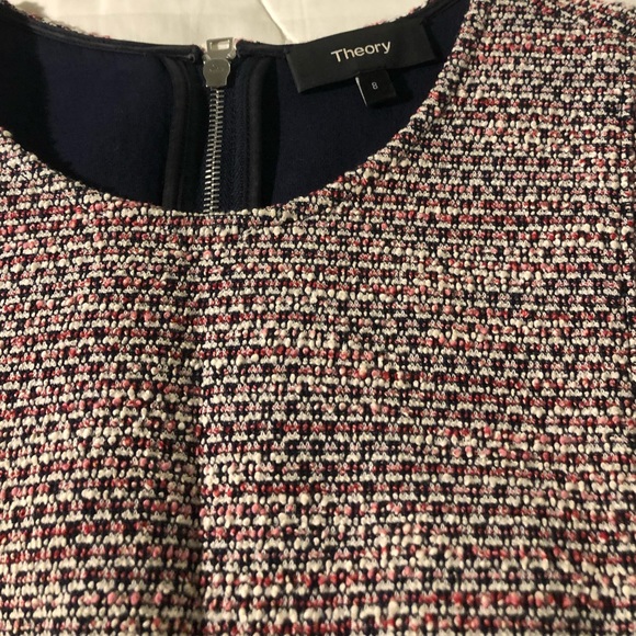 Theory Hourglass Tweed blue/pink/white work dress - Picture 4 of 12